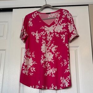 HEIMISH USA Pink Floral Short Sleeve Top